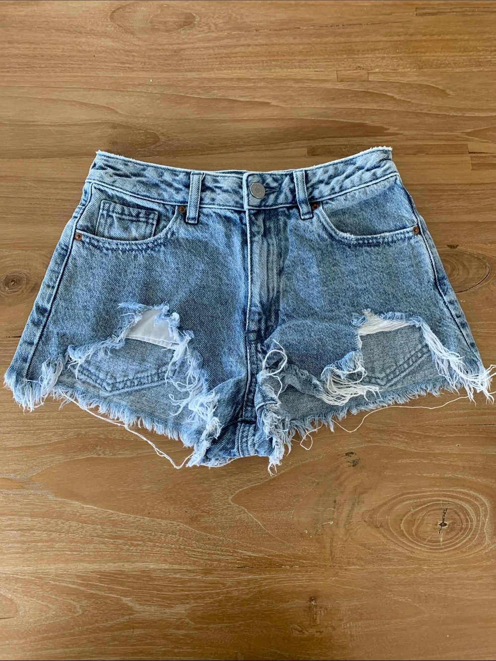 Pac Sun size 24 High-Rise Festival Denim Shorts